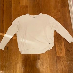 White Ribbed Sweater